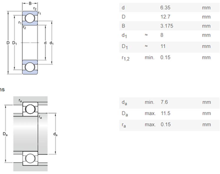 mini ball bearings R188