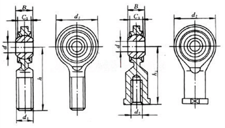 precision radial spherical plain joint bearing