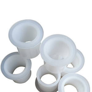 nylon bearings bushings customized precision durable white flanged nylon bushings