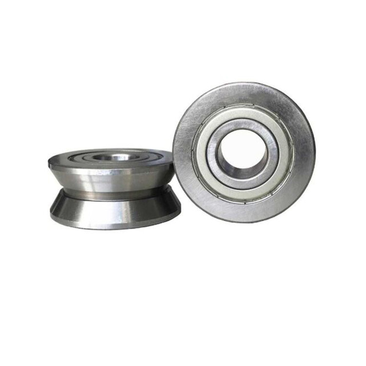 thumbnail image 2 of 2-Pack V-Groove Track Wheels - Heavy Duty U-Groove Rollers For Sliding Gates & Industrial Use 2 of 4