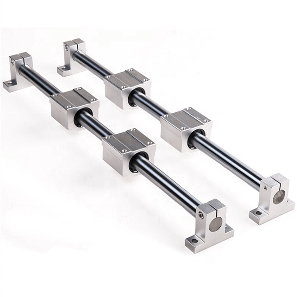 linear bearing supported slide rail