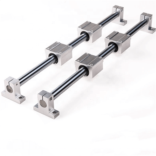 linear bearing supported slide rail