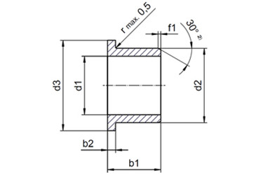 metric plastic flanged sleeve bearing