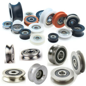 Grooved wheels with bearings details