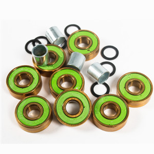 Titanium 608 coated bearing with bearing washer and spacer used for skateboard