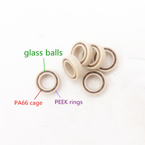 Small Plastic Bearings MR106 PEEK PET races glass balls 6*10*3mm