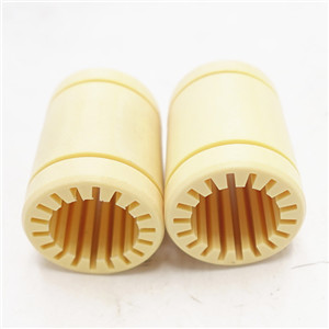 Features of plastic linear slide bushing