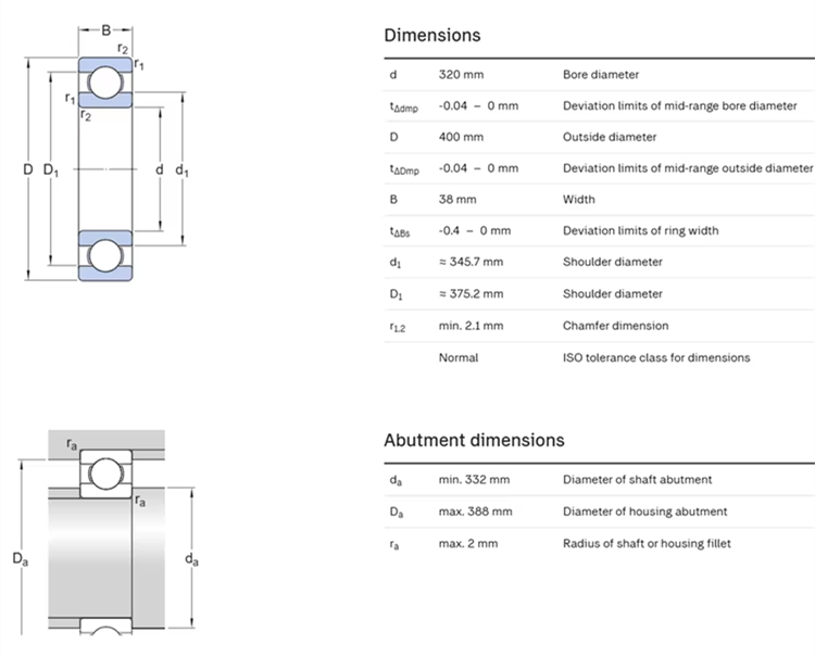 thin wall deep groove ball bearing